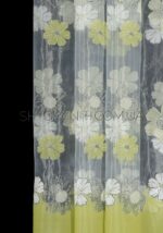 Прозрачная тюль с цветами